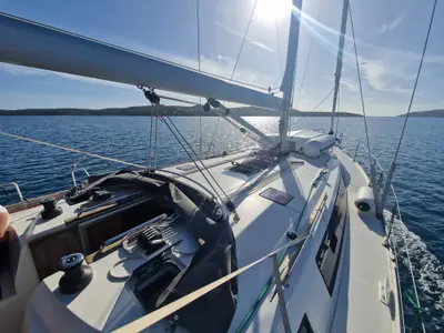 Athene, a Bavaria Cruiser 46 sailboat at Općina Rogoznica, Croatia