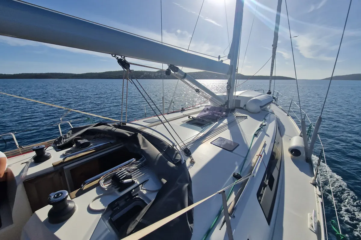 Athene, a Bavaria Cruiser 46 sailboat at Općina Rogoznica, Croatia