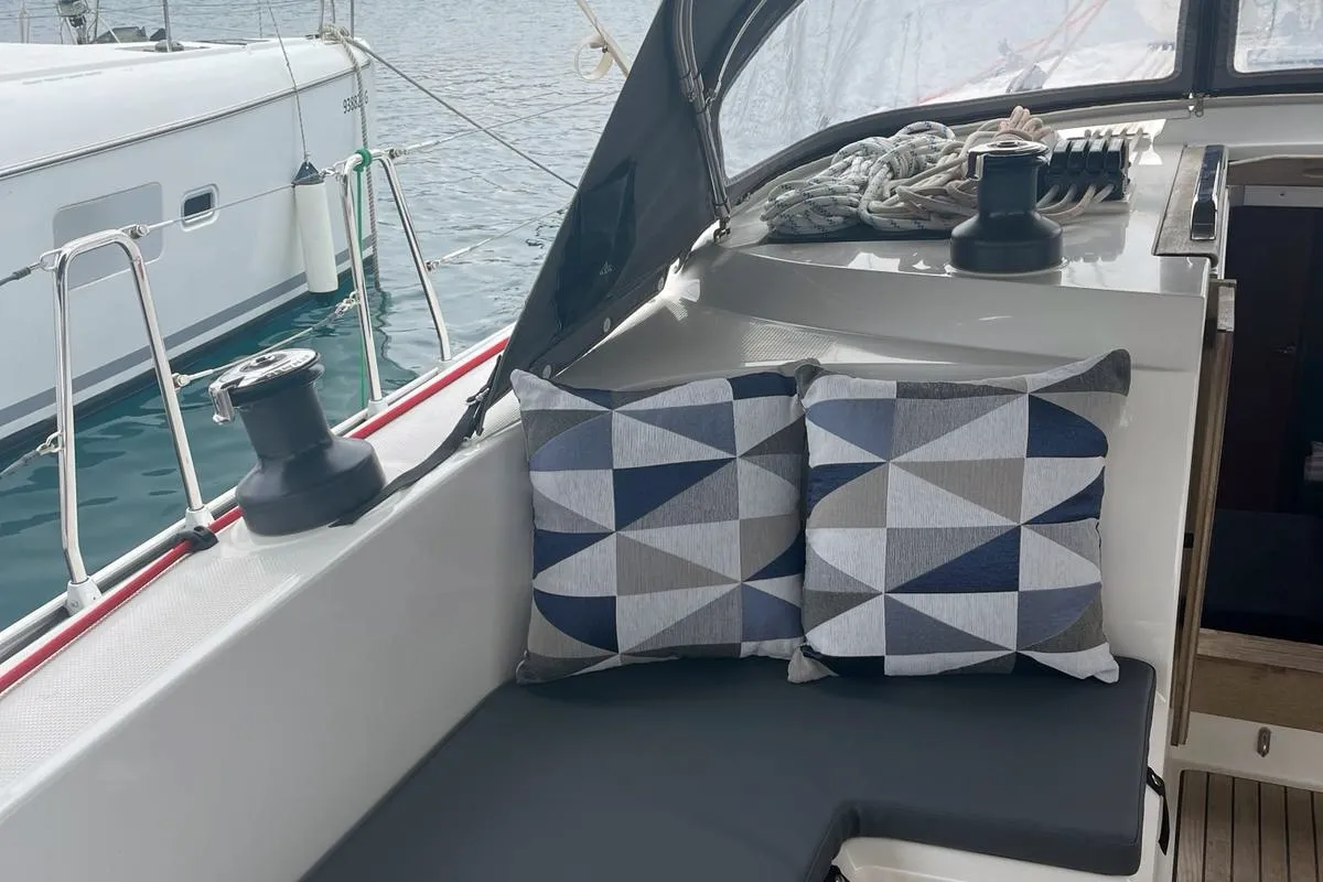 Athene, a Bavaria Cruiser 46 sailboat at Općina Rogoznica, Croatia