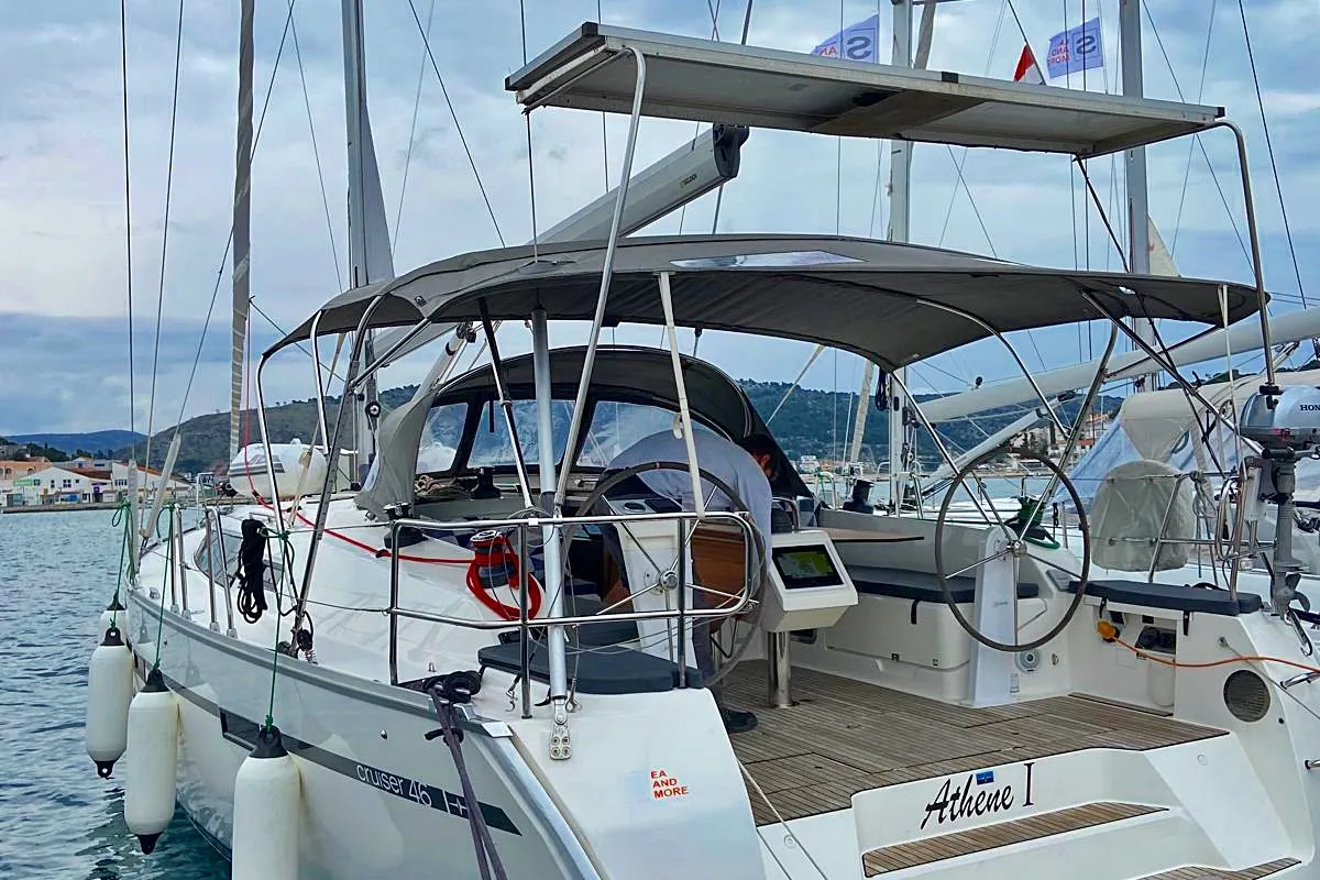 Athene, a Bavaria Cruiser 46 sailboat at Općina Rogoznica, Croatia