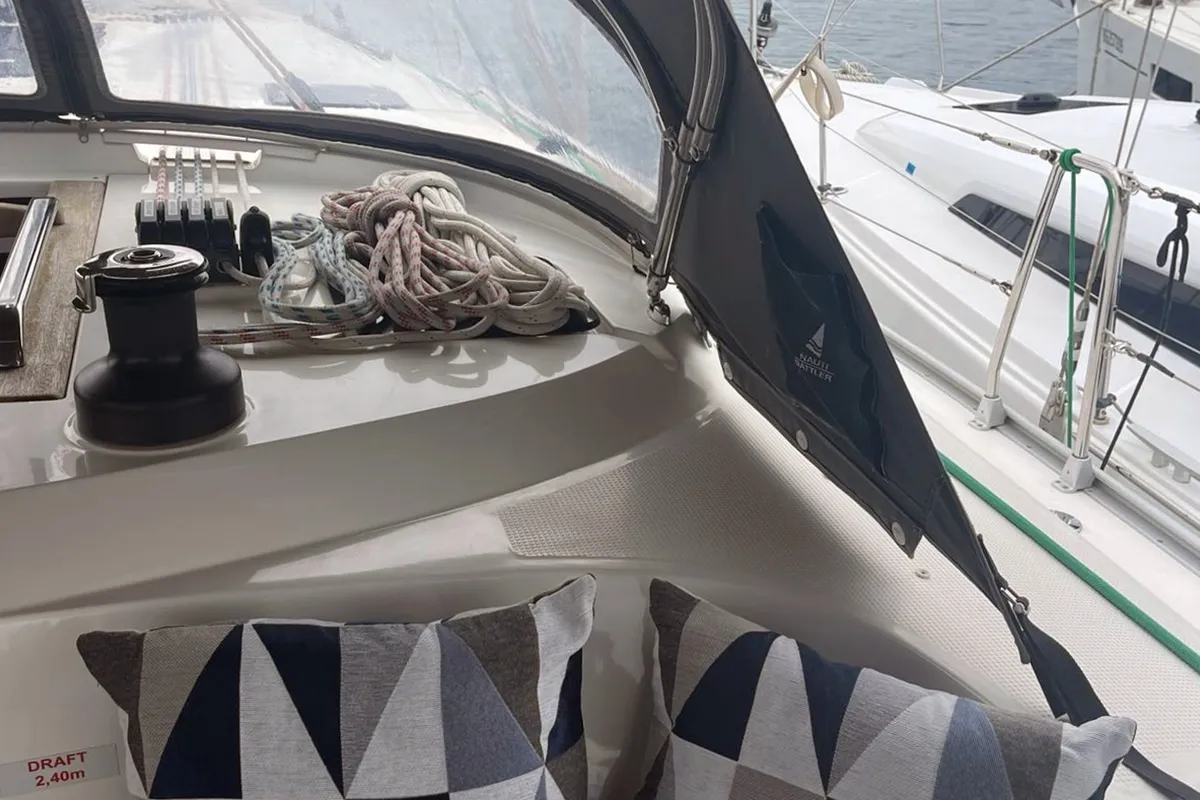 Athene, a Bavaria Cruiser 46 sailboat at Općina Rogoznica, Croatia
