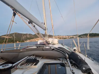 Athene, a Bavaria Cruiser 46 sailboat at Općina Rogoznica, Croatia