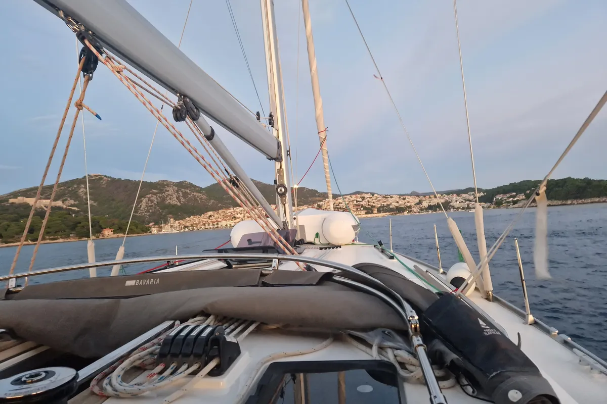 Athene, a Bavaria Cruiser 46 sailboat at Općina Rogoznica, Croatia