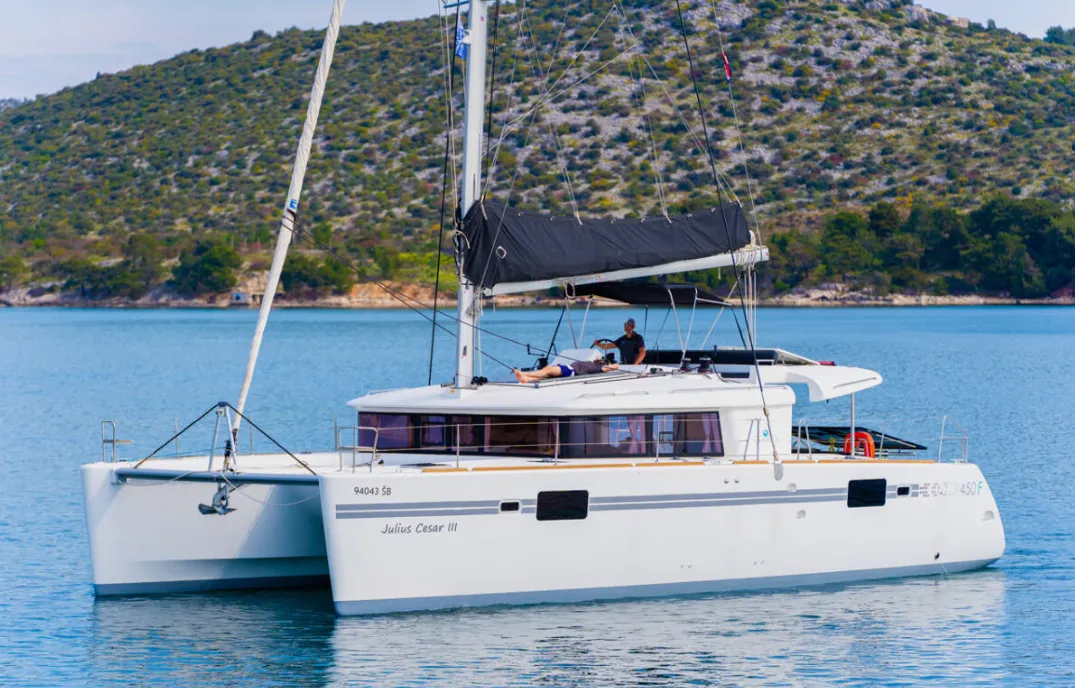 Julius Cesar III, a Lagoon 450 F catamaran at Općina Rogoznica, Croatia
