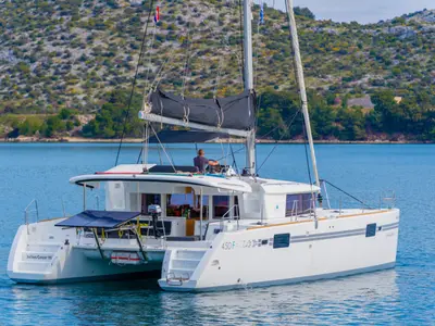 Julius Cesar III, a Lagoon 450 F catamaran at Općina Rogoznica, Croatia