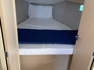 Cabin on Angelica, a Beneteau Oceanis 34.1 sailboat at Olbia, Italy