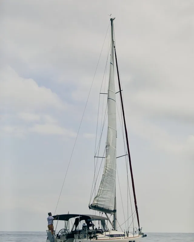 Exterior view of Sora, a Jeanneau Sun Odyssey 409 sailboat at Dénia, Spain