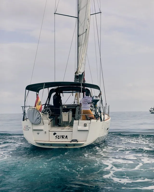 Exterior view of Sora, a Jeanneau Sun Odyssey 409 sailboat at Dénia, Spain