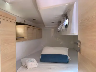 Cabin on AKANNI II, a Delta 41 sailboat at Paraty, Brazil