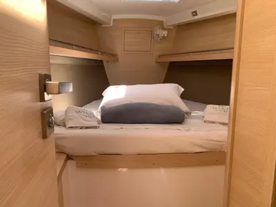 Cabin on AKANNI II, a Delta 41 sailboat at Paraty, Brazil