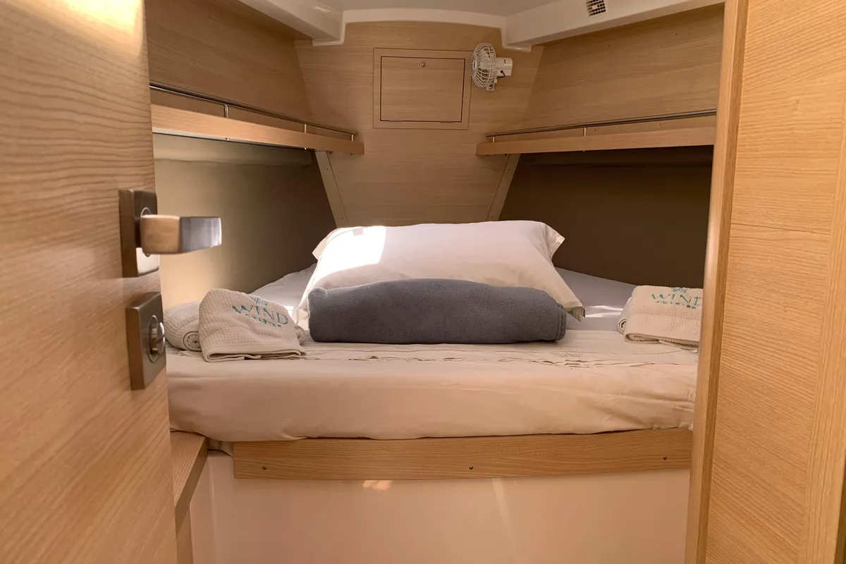Cabin on AKANNI II, a Delta 41 sailboat at Paraty, Brazil