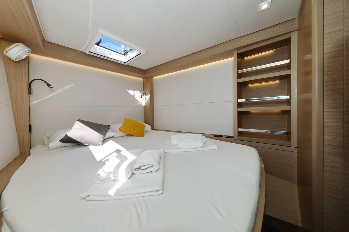 Cabin on APOLON, a Lagoon 51 catamaran at Sukošan, Croatia
