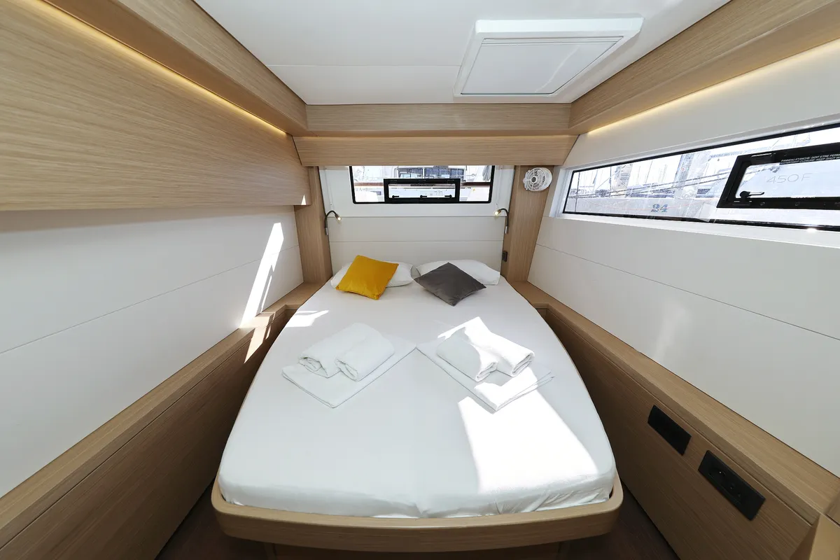 Cabin on APOLON, a Lagoon 51 catamaran at Sukošan, Croatia