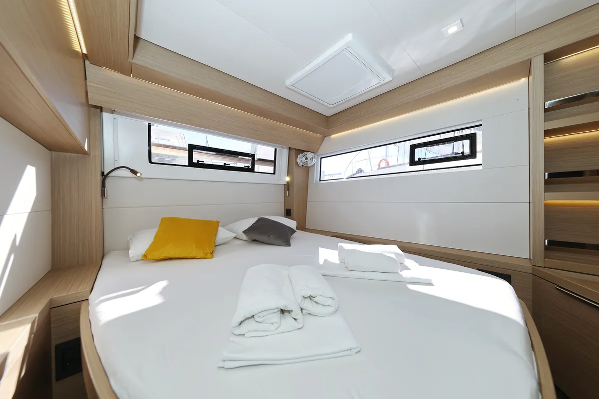 Cabin on APOLON, a Lagoon 51 catamaran at Sukošan, Croatia