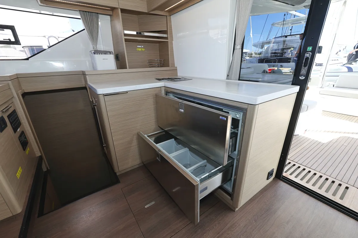 Galley of APOLON, a Lagoon 51 catamaran at Sukošan, Croatia