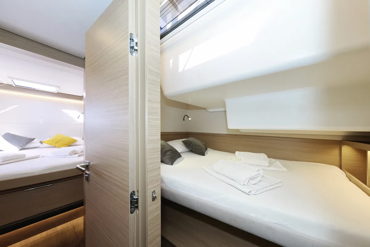 Cabin on APOLON, a Lagoon 51 catamaran at Sukošan, Croatia