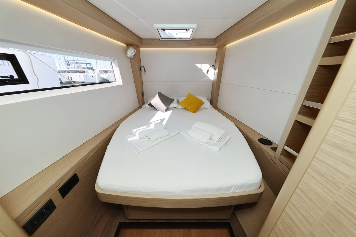 Cabin on APOLON, a Lagoon 51 catamaran at Sukošan, Croatia