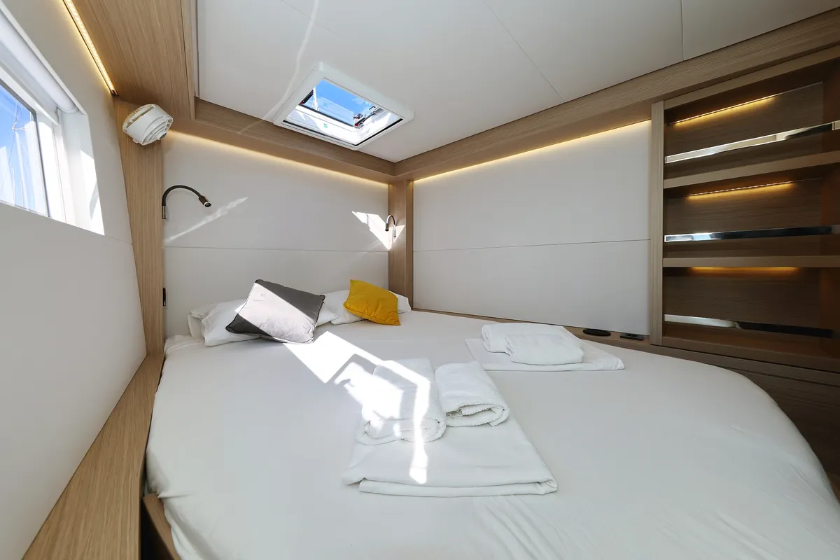 Cabin on APOLON, a Lagoon 51 catamaran at Sukošan, Croatia