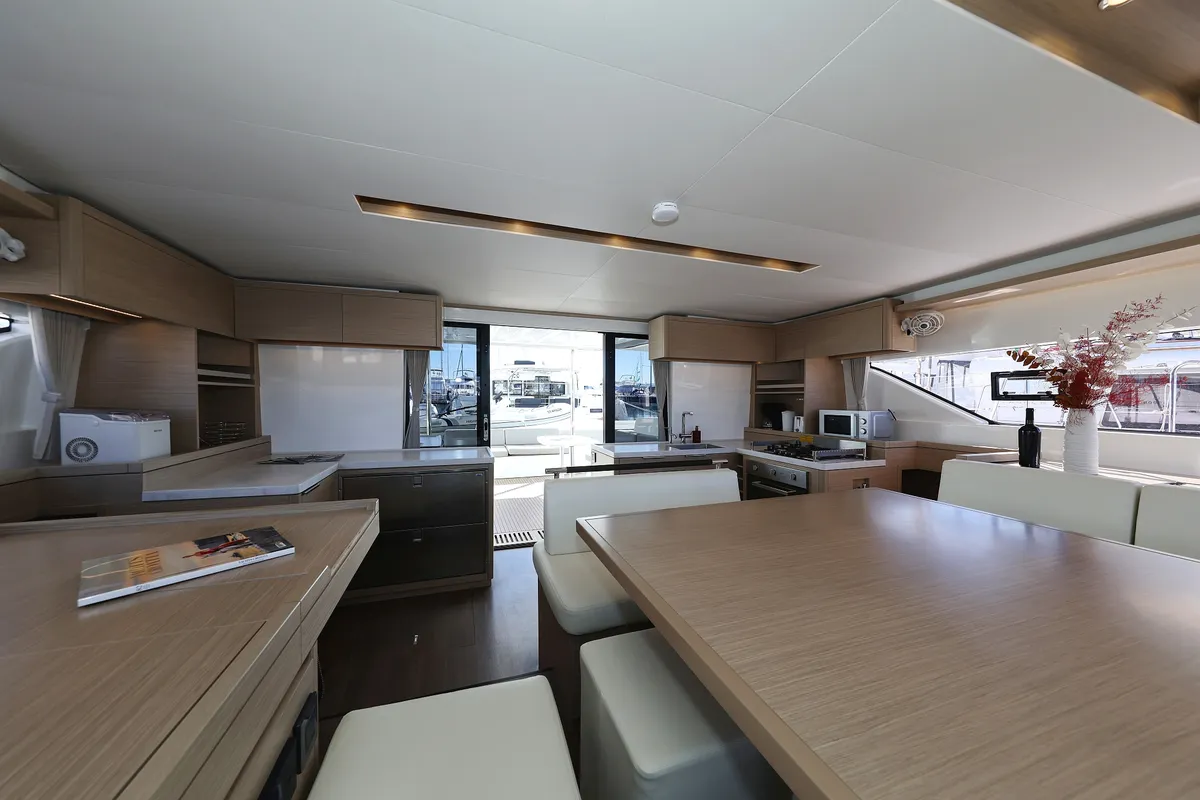 Galley of APOLON, a Lagoon 51 catamaran at Sukošan, Croatia