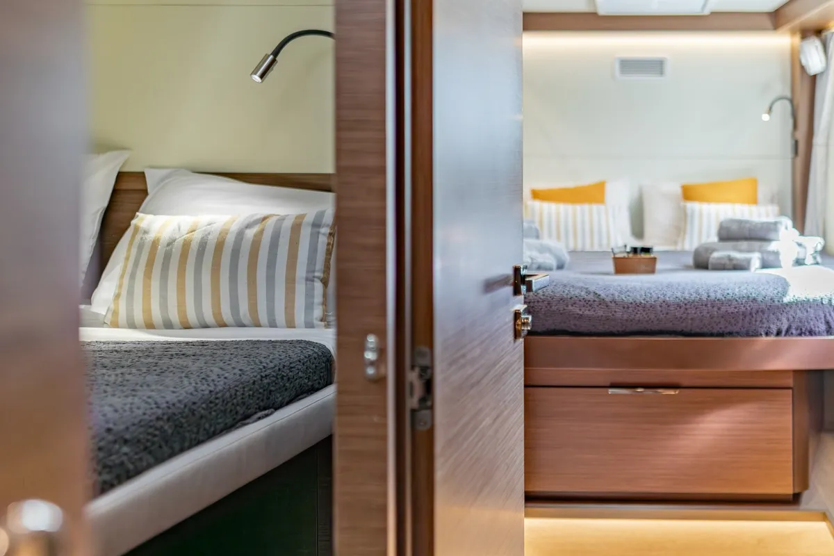 Cabin on OZELO, a Lagoon 50 catamaran at Municipal Unit of Lefkada, Greece