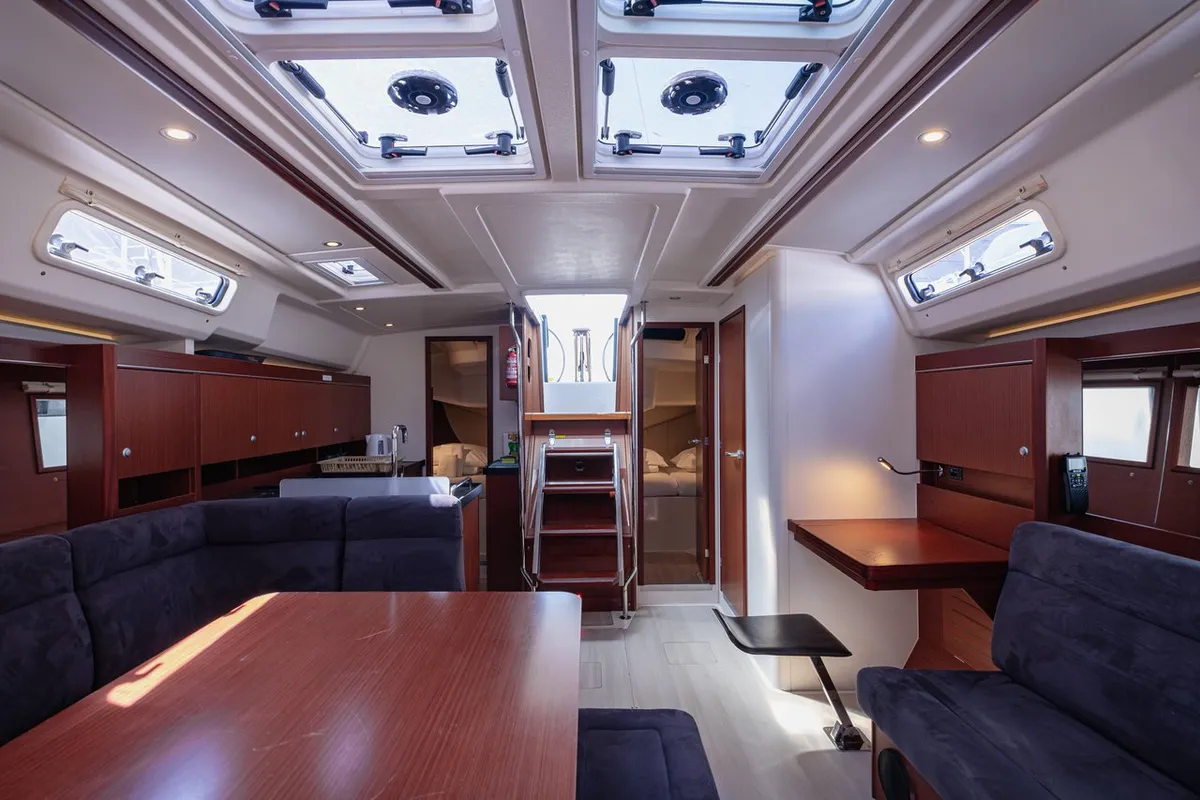 Salon of Diamond, a Hanse 455 sailboat at Seget Donji, Croatia