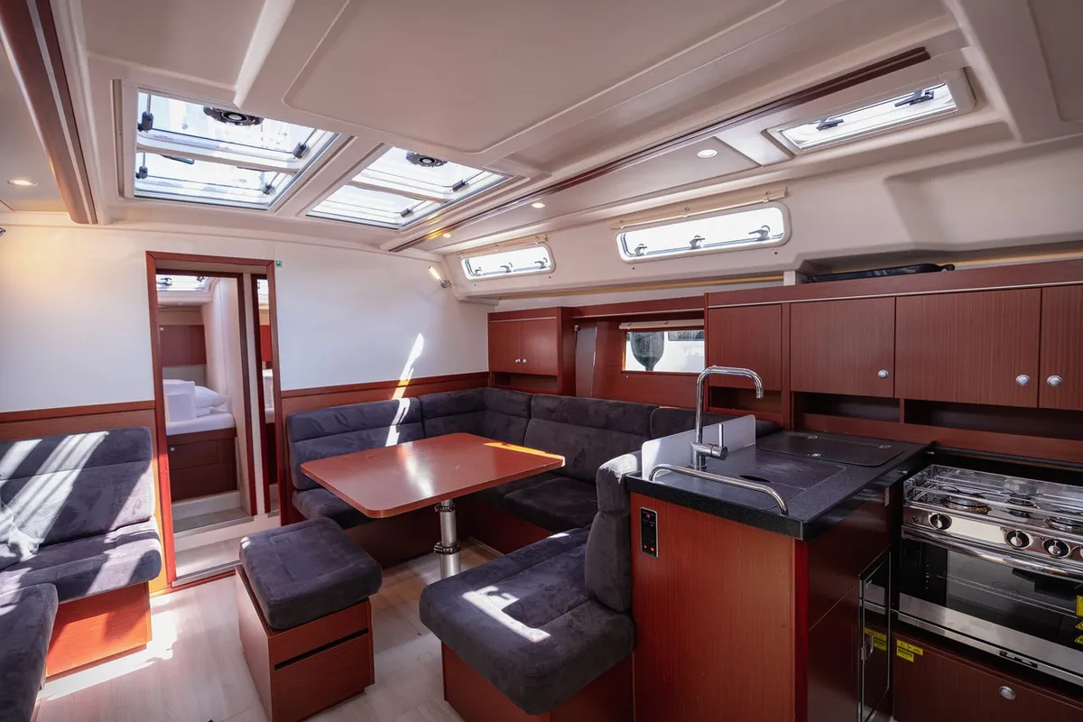 Salon of Diamond, a Hanse 455 sailboat at Seget Donji, Croatia