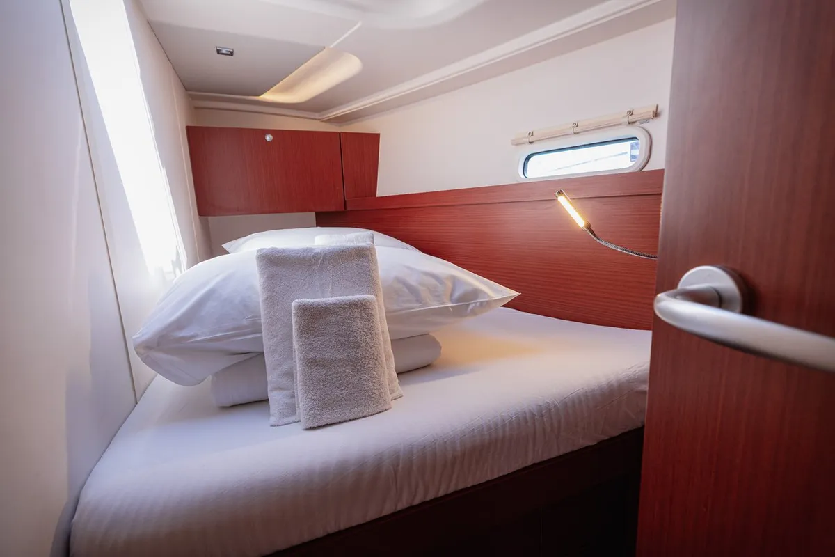 Cabin on Diamond, a Hanse 455 sailboat at Seget Donji, Croatia