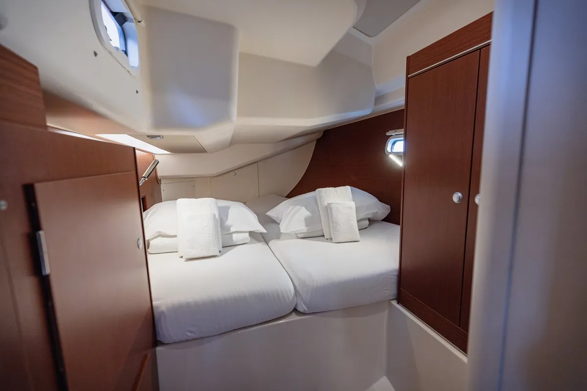 Cabin on Diamond, a Hanse 455 sailboat at Seget Donji, Croatia