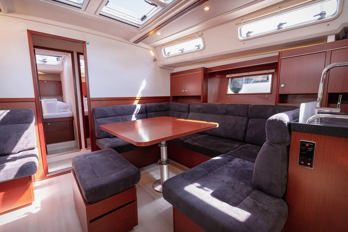 Salon of Diamond, a Hanse 455 sailboat at Seget Donji, Croatia