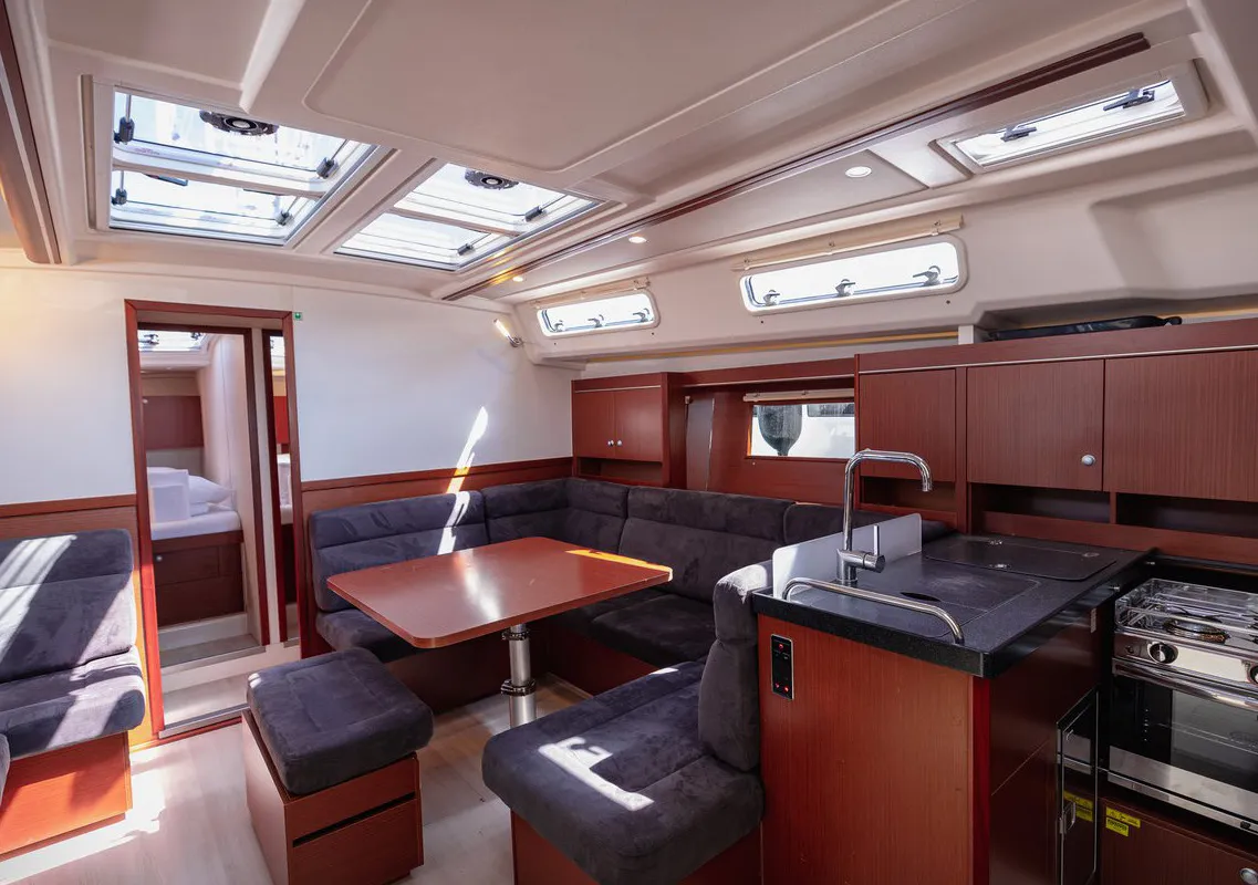 Salon of Diamond, a Hanse 455 sailboat at Seget Donji, Croatia