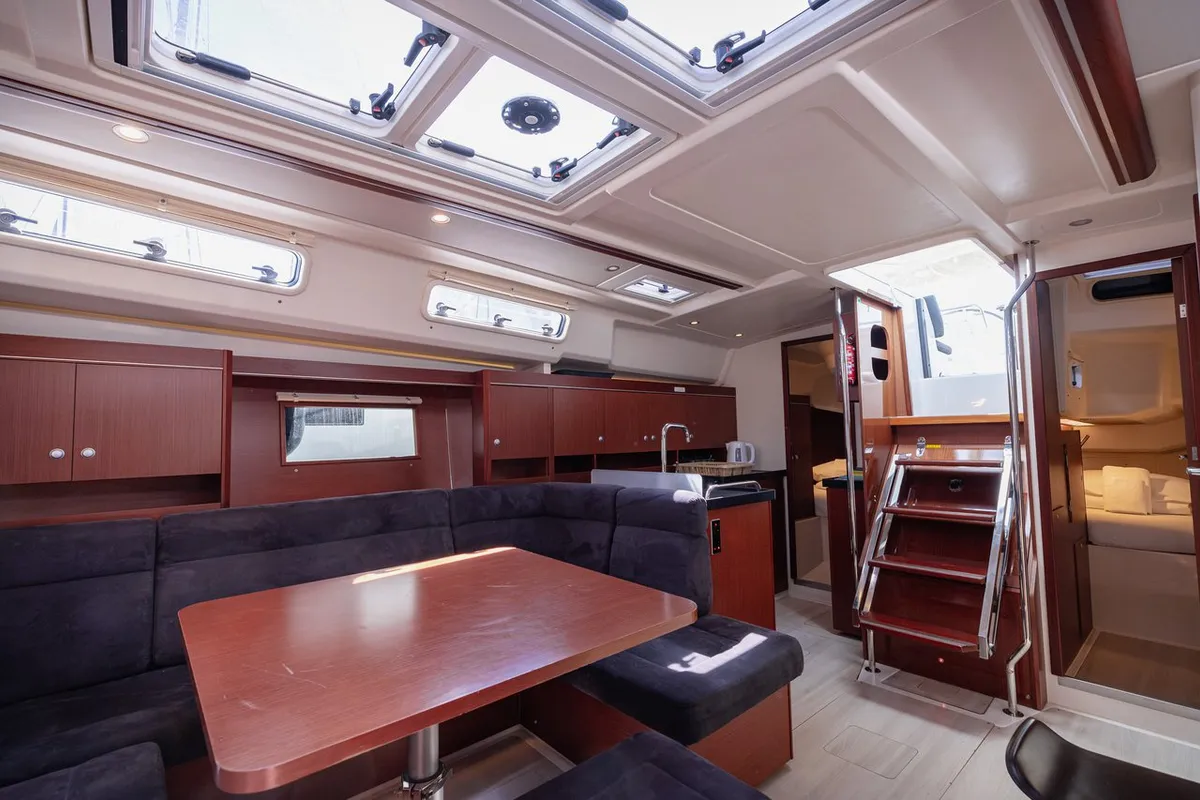 Salon of Diamond, a Hanse 455 sailboat at Seget Donji, Croatia