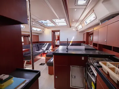 Salon of Diamond, a Hanse 455 sailboat at Seget Donji, Croatia