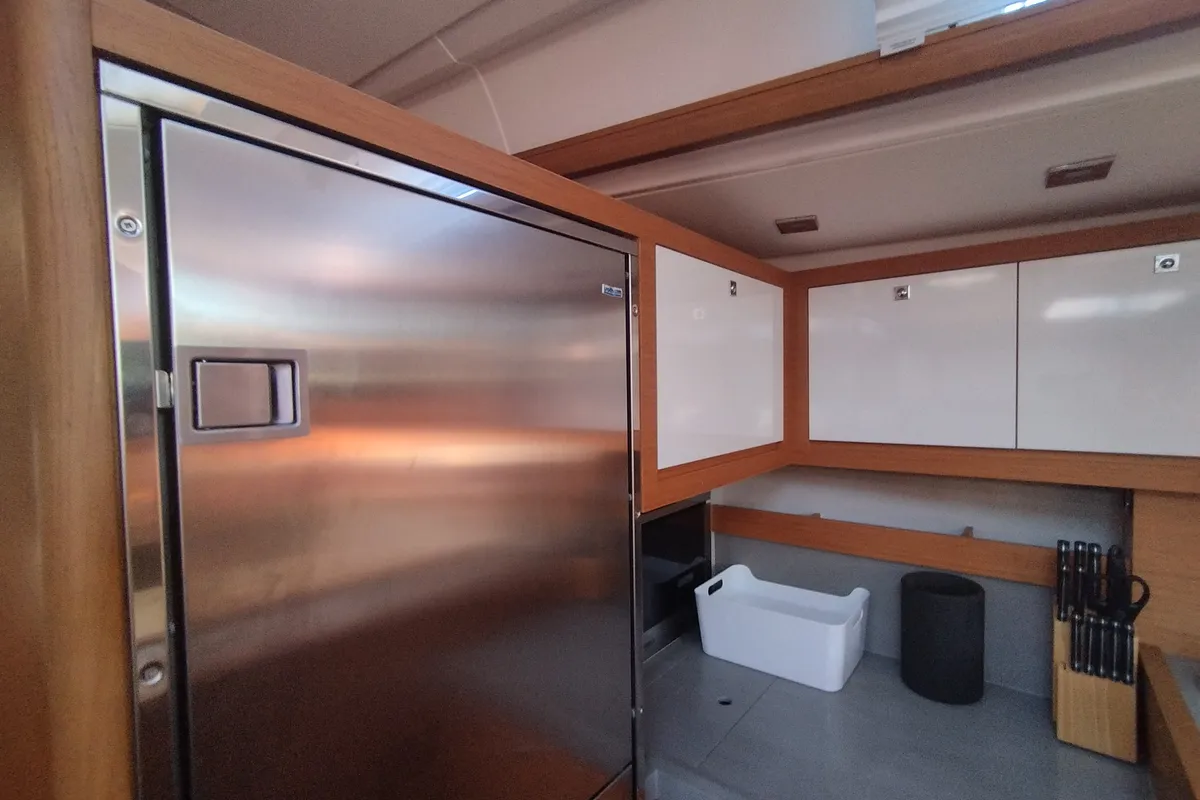Galley of Rhamnus, a Dufour 530 sailboat at Olbia, Italy