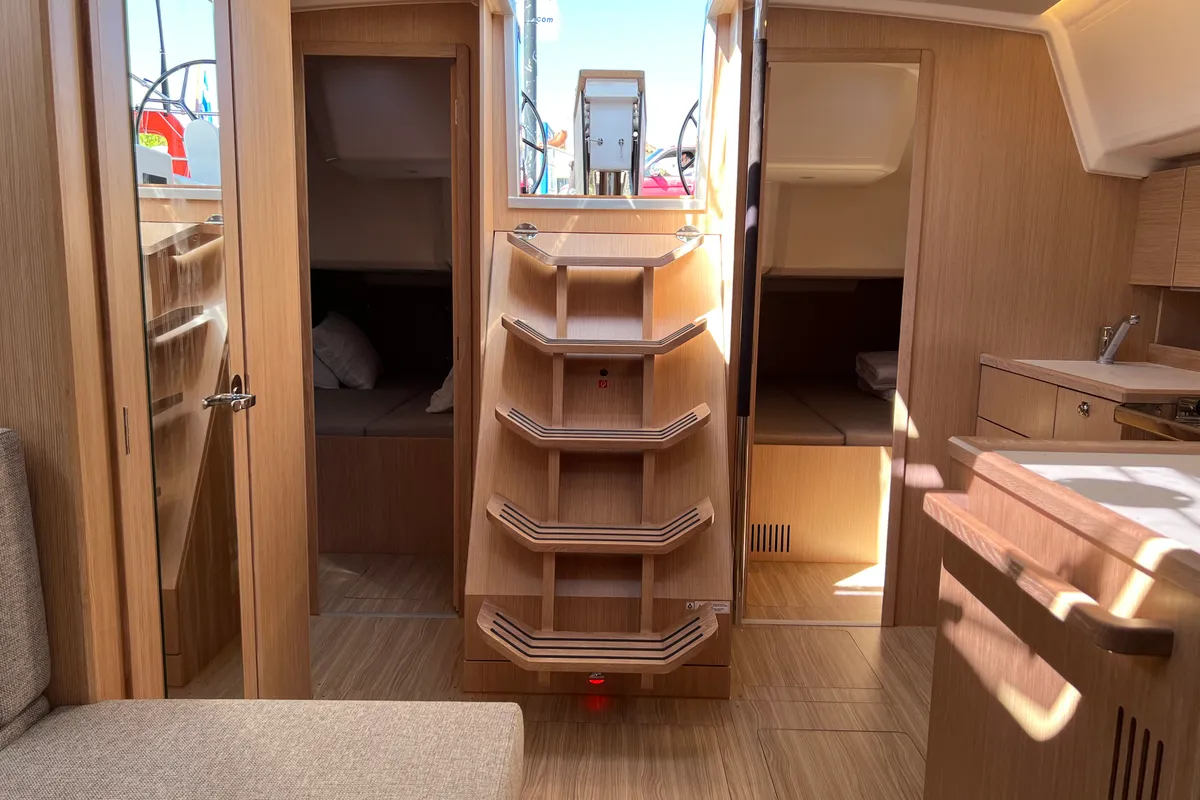 Galley of Sofia, a Bavaria C42 sailboat at Kontokali, Greece