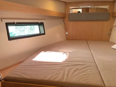 Cabin on Sofia, a Bavaria C42 sailboat at Kontokali, Greece