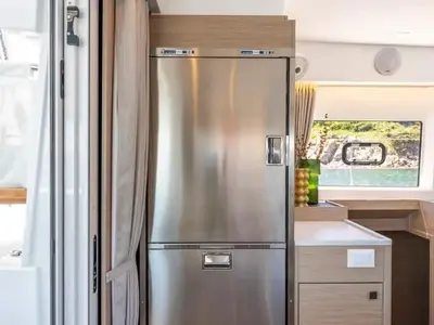 Galley of Premium, a Lagoon 43 catamaran at Trapani, Italy