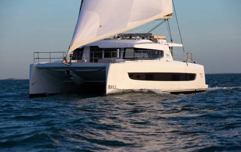 Exterior view of Nanann, a Bali 4.4 catamaran at Road Town, British Virgin Islands