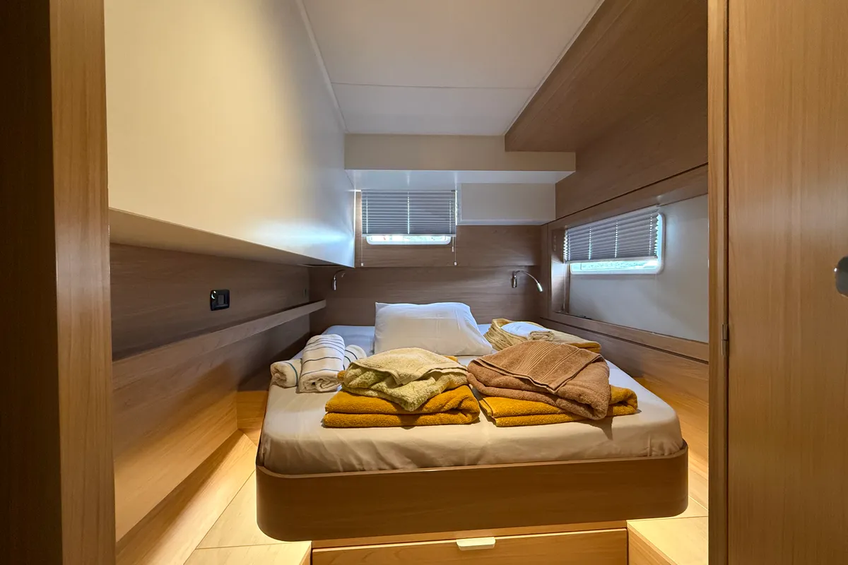 Cabin on Nanann, a Bali 4.4 catamaran at Road Town, British Virgin Islands