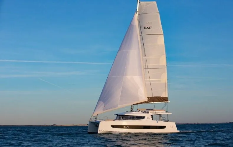 Exterior view of Nanann, a Bali 4.4 catamaran at Road Town, British Virgin Islands