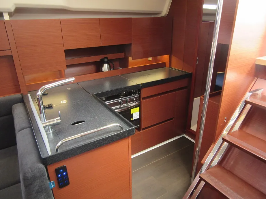Galley of Seven, a Hanse 458 sailboat at Fisksätra, Sweden