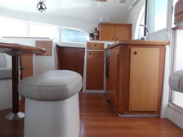 Galley of Magnifique, a Lagoon 380 catamaran at Cienfuegos, Cuba