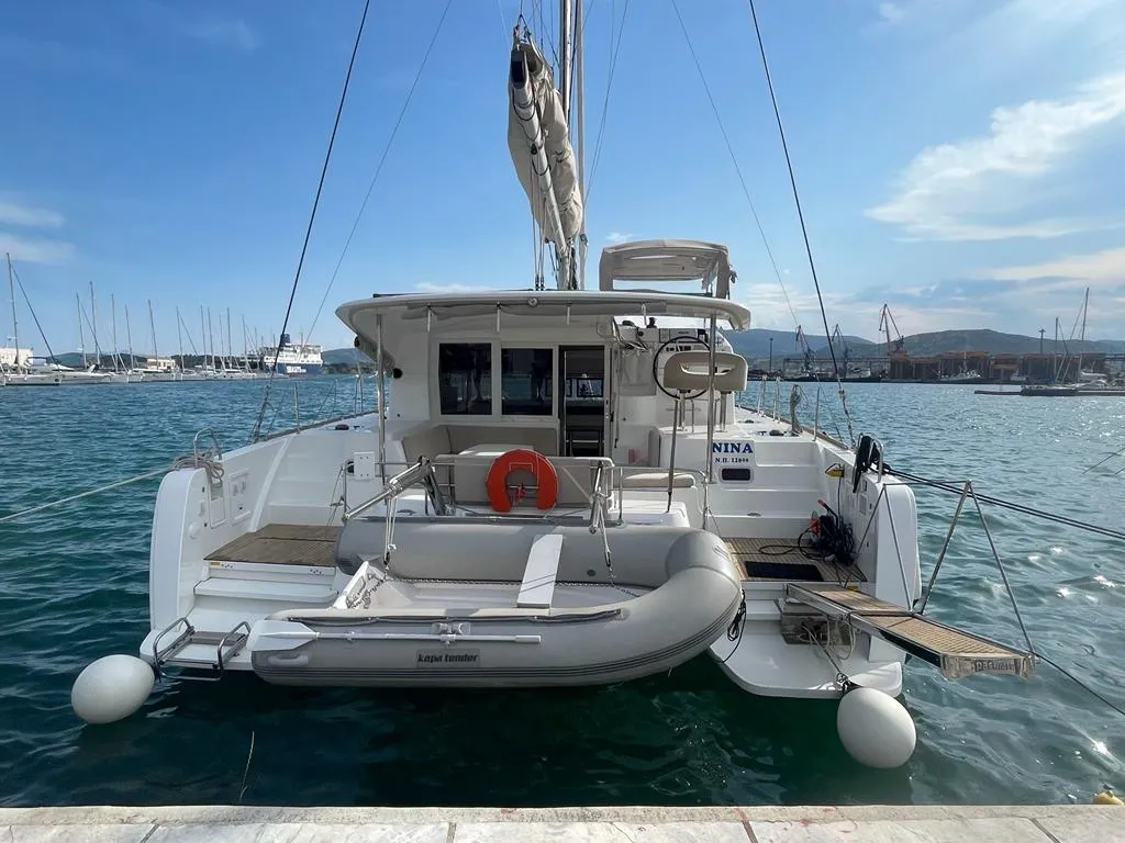 Exterior view of Nina, a Lagoon 40 catamaran at Volos Municipality, Greece
