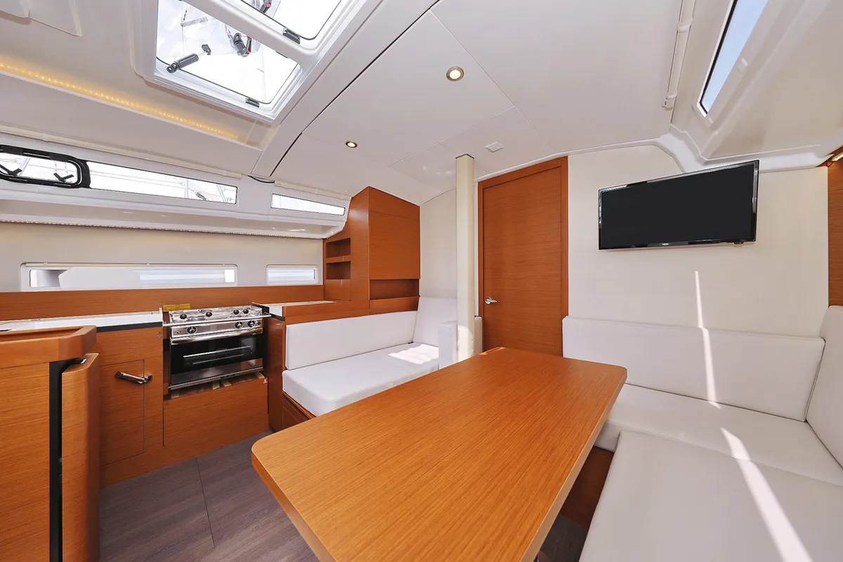 Salon of Beauty, a Jeanneau Sun Odyssey 410 sailboat at Grad Biograd na Moru, Croatia