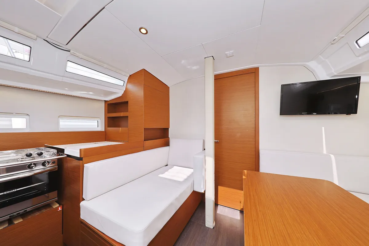 Salon of Beauty, a Jeanneau Sun Odyssey 410 sailboat at Grad Biograd na Moru, Croatia