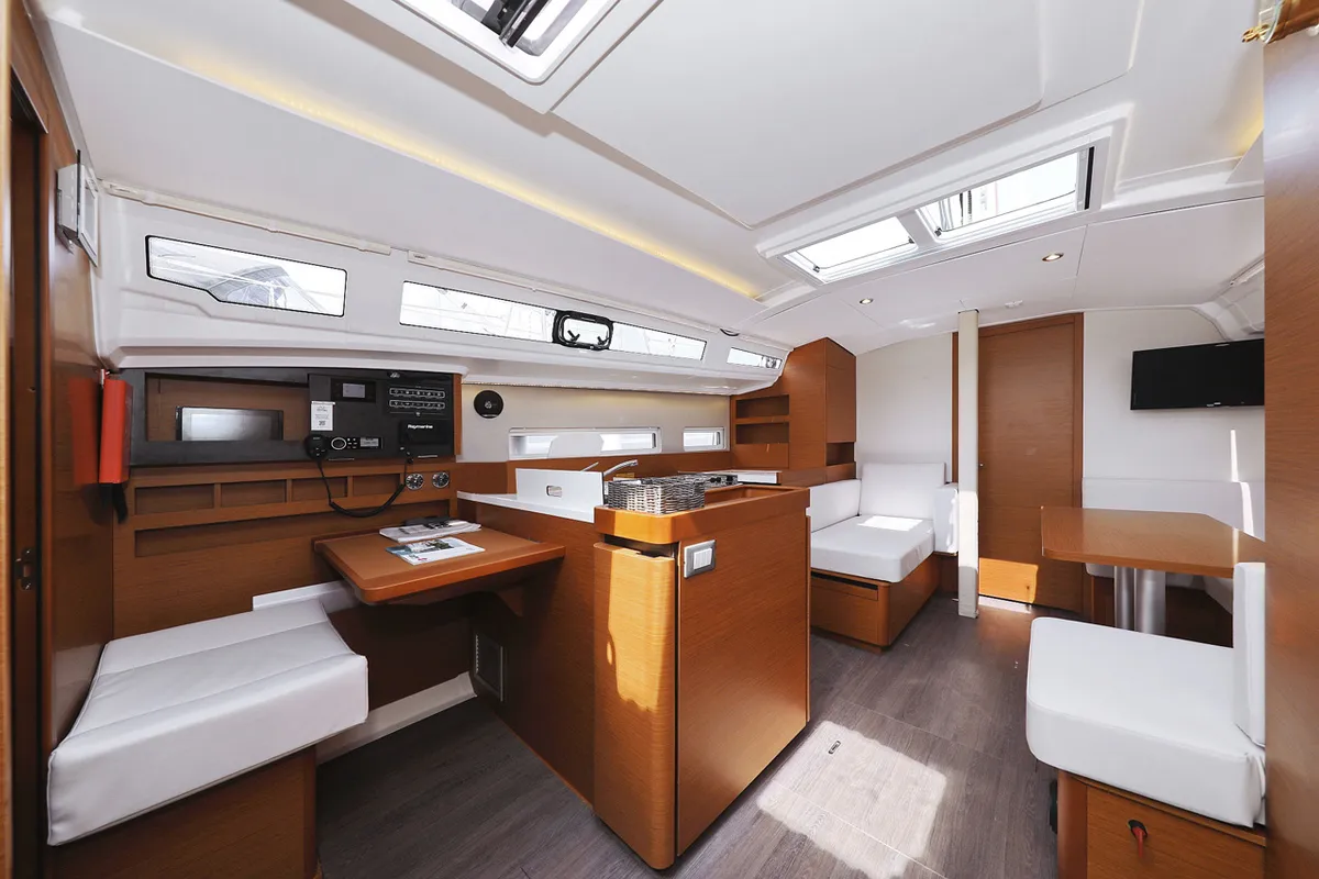 Salon of Beauty, a Jeanneau Sun Odyssey 410 sailboat at Grad Biograd na Moru, Croatia