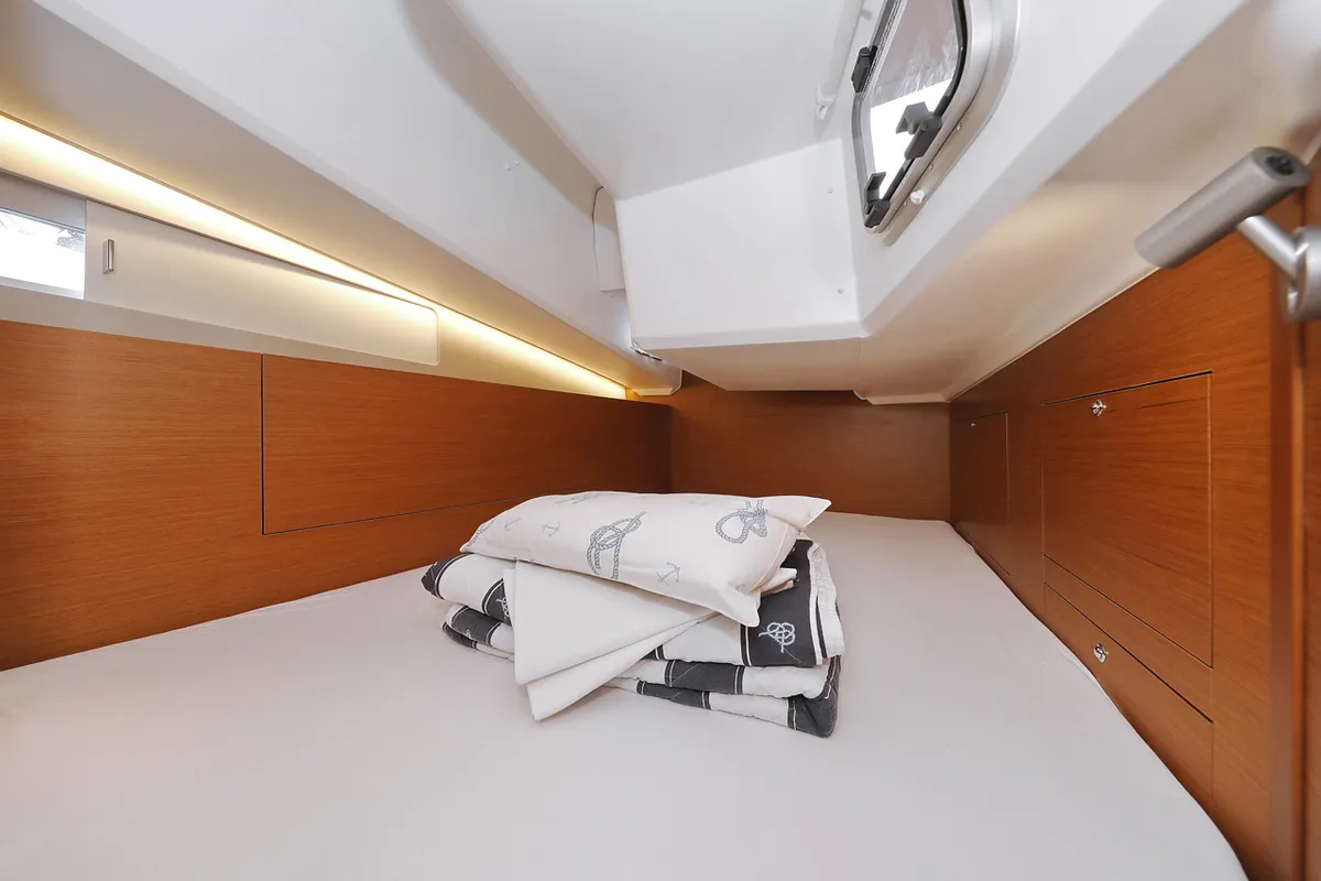 Cabin on Beauty, a Jeanneau Sun Odyssey 410 sailboat at Grad Biograd na Moru, Croatia