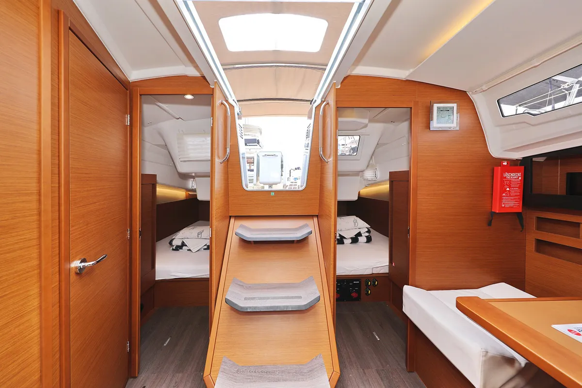 Cabin on Beauty, a Jeanneau Sun Odyssey 410 sailboat at Grad Biograd na Moru, Croatia