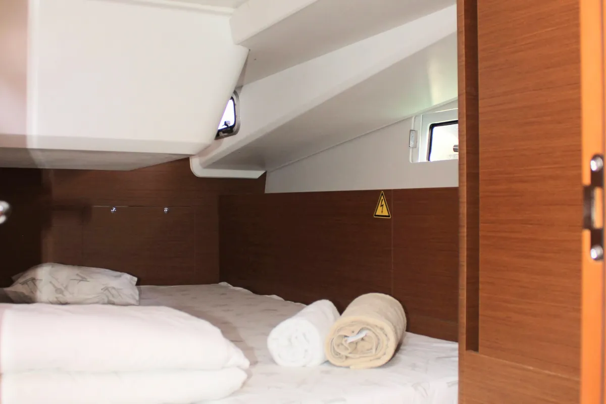 Cabin on Jeanneau Sun Odyssey 490, a sailboat at Split, Croatia