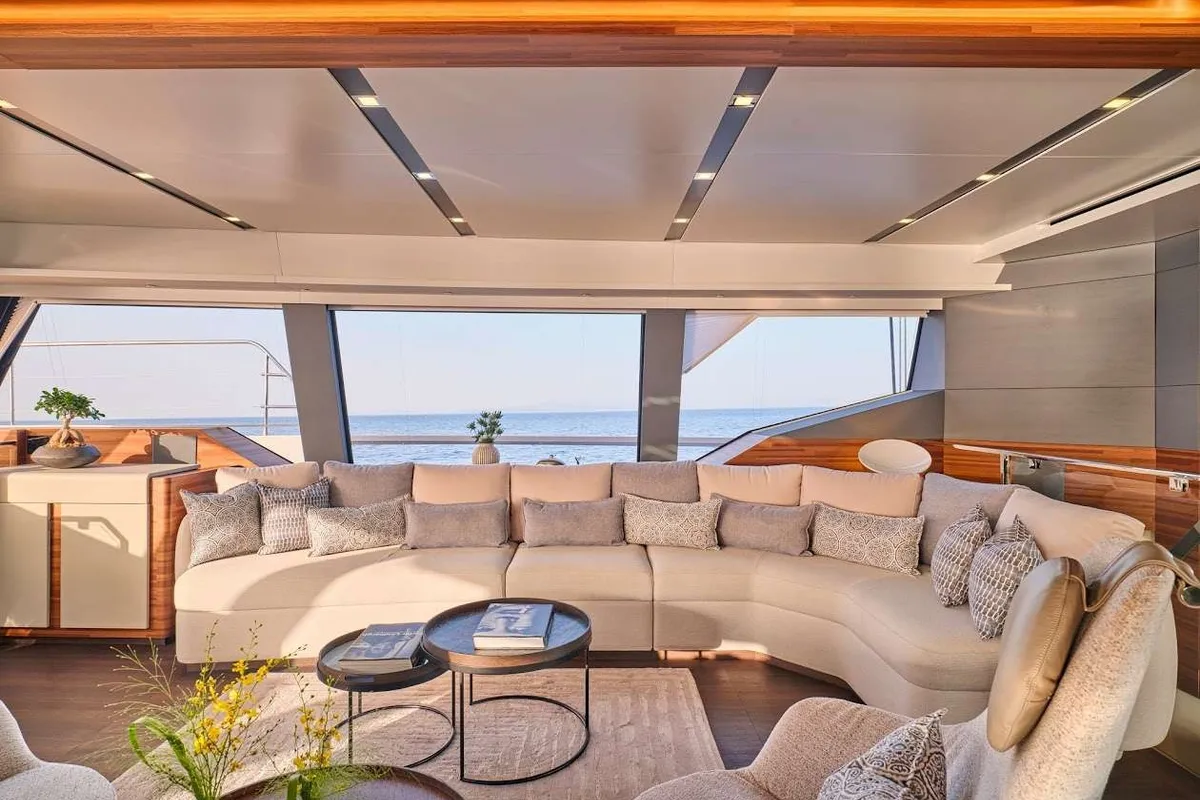 Alina, a Fountaine Pajot Power 80 catamaran at Vouliagmeni, Greece