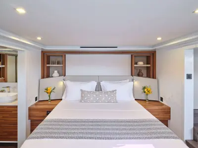 Alina, a Fountaine Pajot Power 80 catamaran at Vouliagmeni, Greece